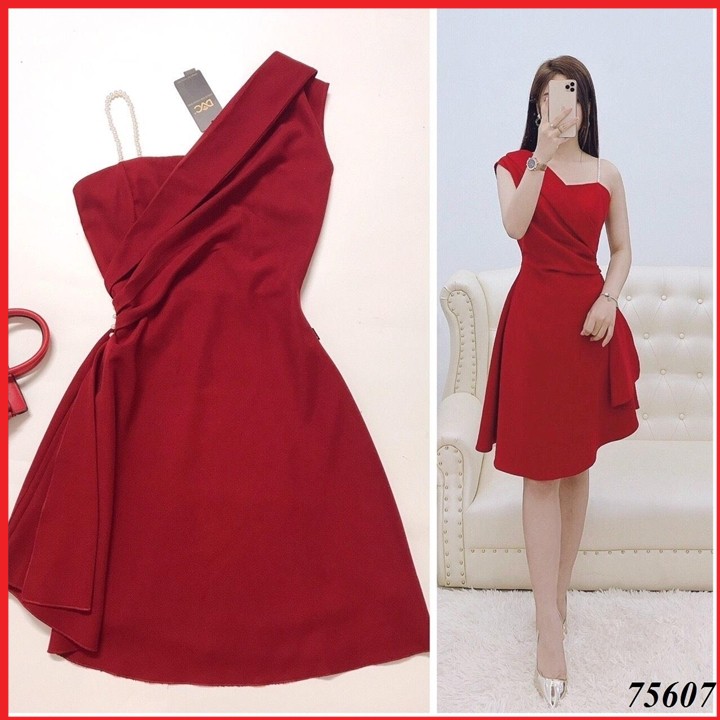 Đầm dự tiệc hở vai thiết kế lạ nổi bật đủ size 30 đến 72kg - 75607 | BigBuy360 - bigbuy360.vn