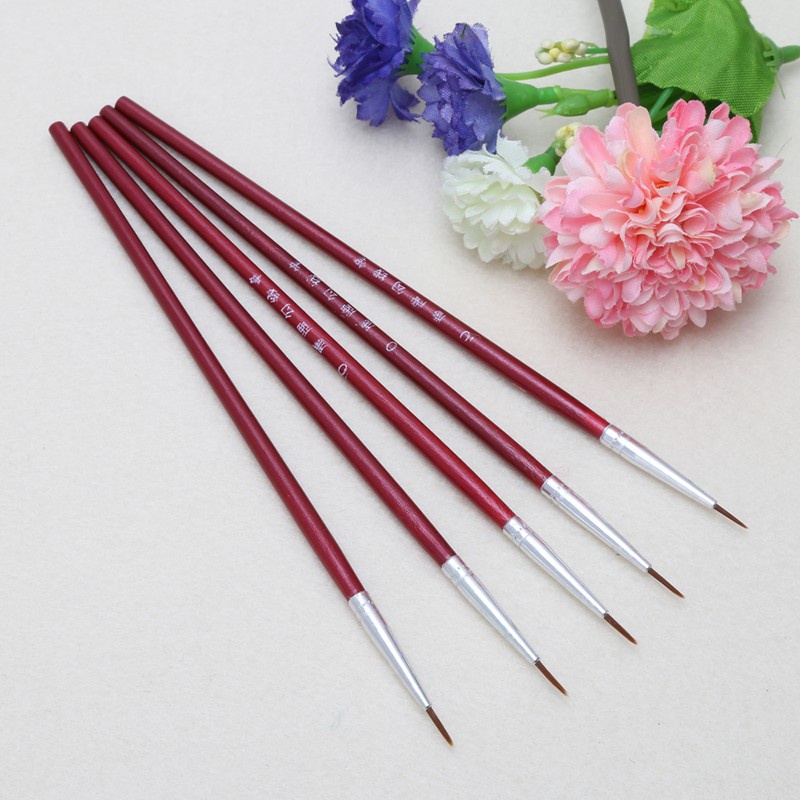 Bộ 5 Cọ Vẽ Tranh Màu Nước / Acrylic / Sợi Nylon