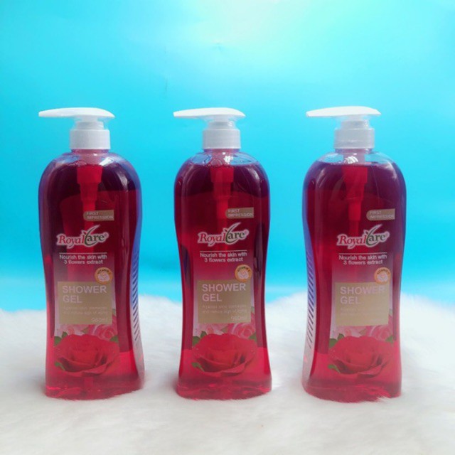 Sữa tắm gel hoa hồng nhung Royal care 980ml