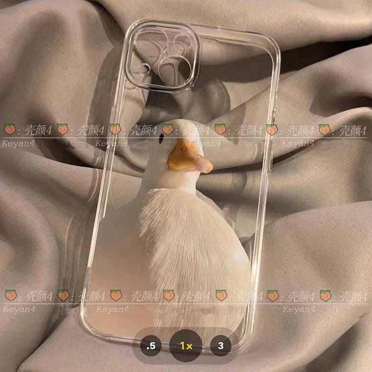 Ốp điện thoại silicon trong suốt cạnh thẳng họa tiết chú vịt cho nam nữ thích hợp cho Iphone12promax 13 11 Xs 8P k3jR
