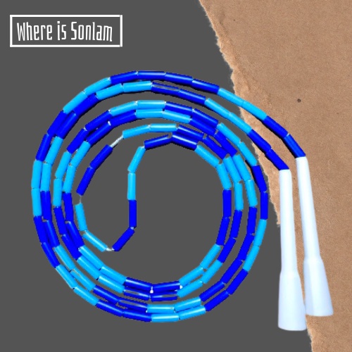 Dây nhảy beaded chuỗi hạt, dây nhảy skill, dây nhảy khúc cardio, giảm cân, thể lực, tốc độ màu xanh dương