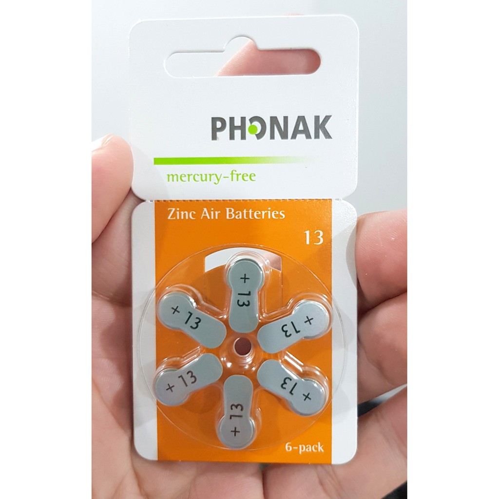 Pin dùng cho máy trợ thính PR48 13 Phonak PR41 312 vĩ 6 viên