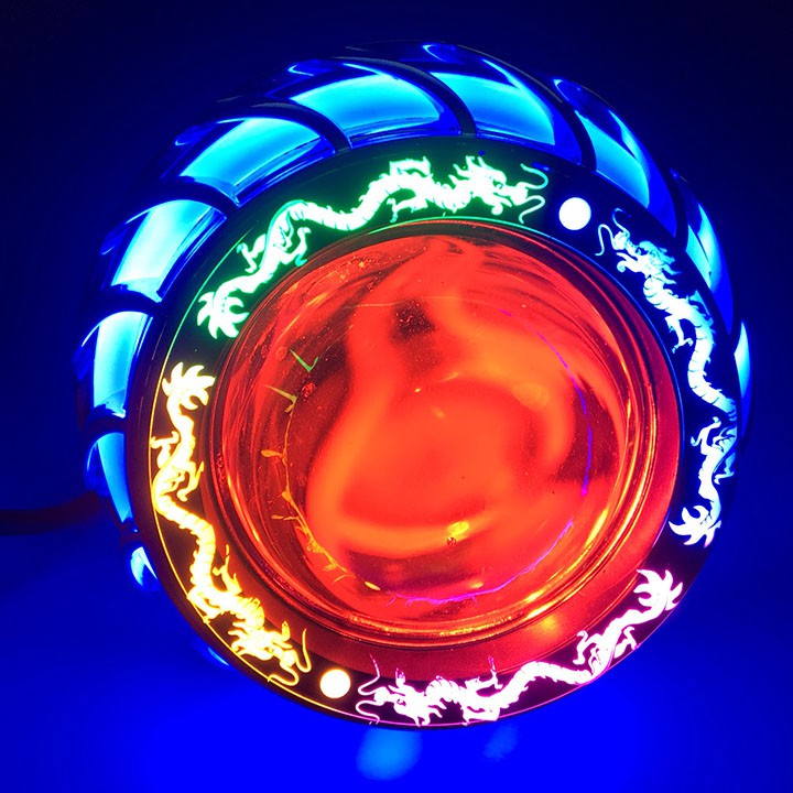 Đèn pha led bi cầu viền Rồng -Mẫu D5