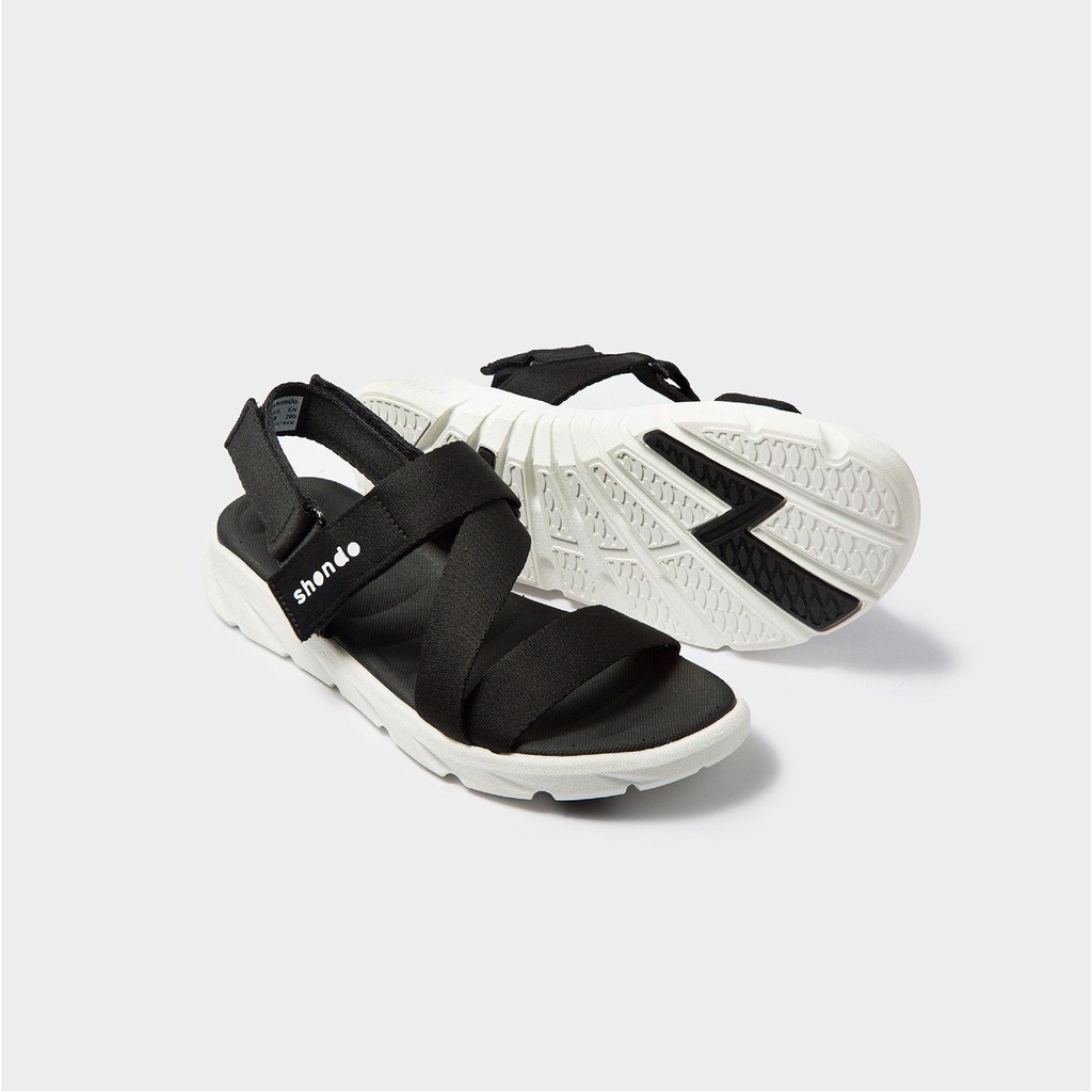 Giày dép Shat nam nữ F6 Sport F6S003 Đen trắng Sandal Shondo Việt Nam