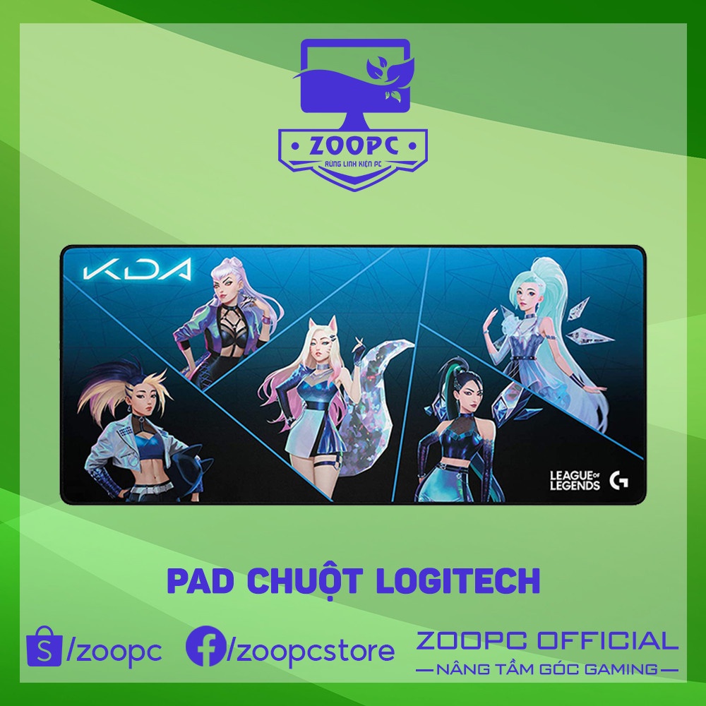 Lót chuột Logitech G840 KDA XL kích thước 90x40cm độ dày 0,3cm - ZooPC