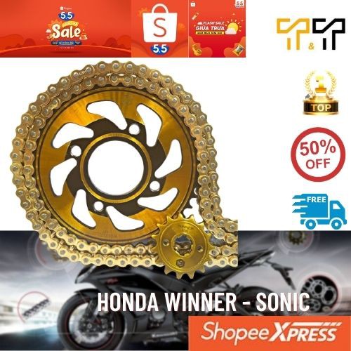 Nhông,sên dĩa Honda Winner 44T Hàng Thái nhập, NSD Winner 150, Winner X - Tây Thành Shop