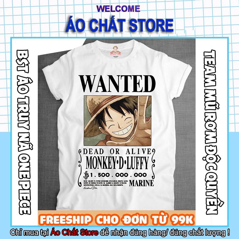 (VIDEO) BST ÁO THUN ONE PIECE TRUY NÃ BĂNG MŨ RƠM SIÊU ĐỘC | ÁO LUFFY ONE PIECE WANTED TSHIRT OP18