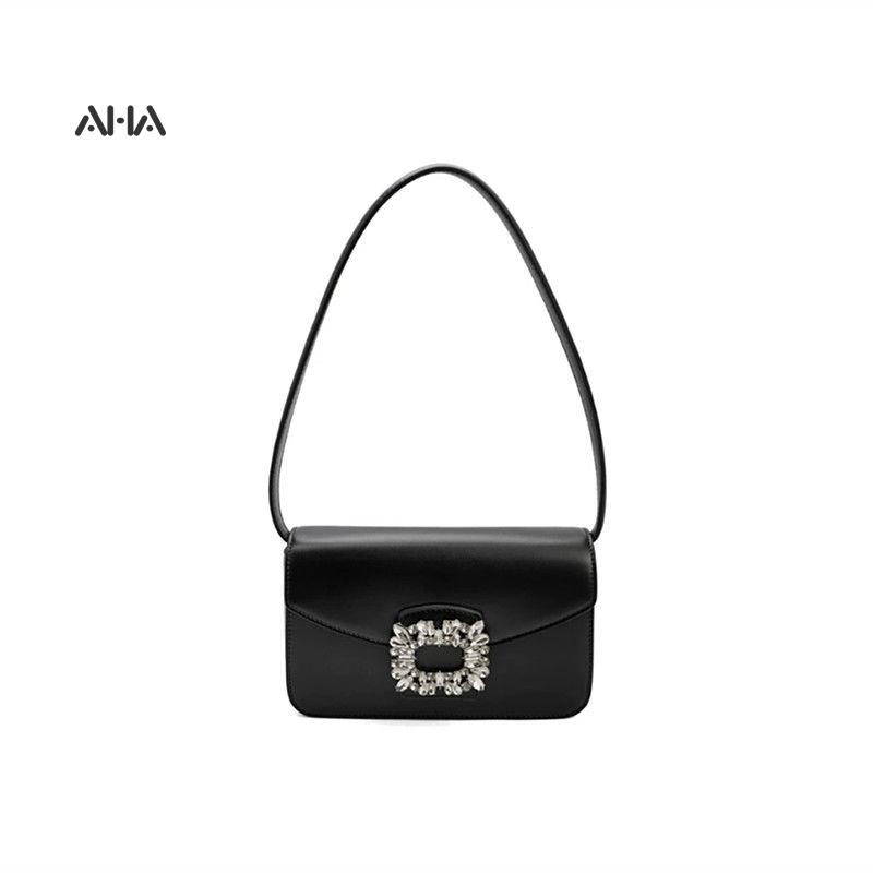 AHA OFFICIAL Túi Xách Dáng Vuông Nhỏ Đính Đá Thời Trang Hàn Quốc Cao Cấp Cho Nữ