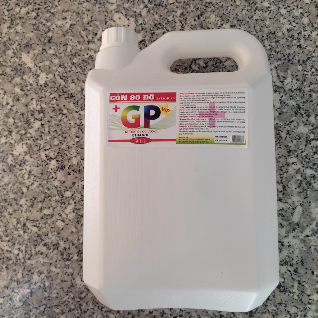 Cồn y tế sát khuẩn 70 độ can 5 lít. Cồn sát khuẩn tay.