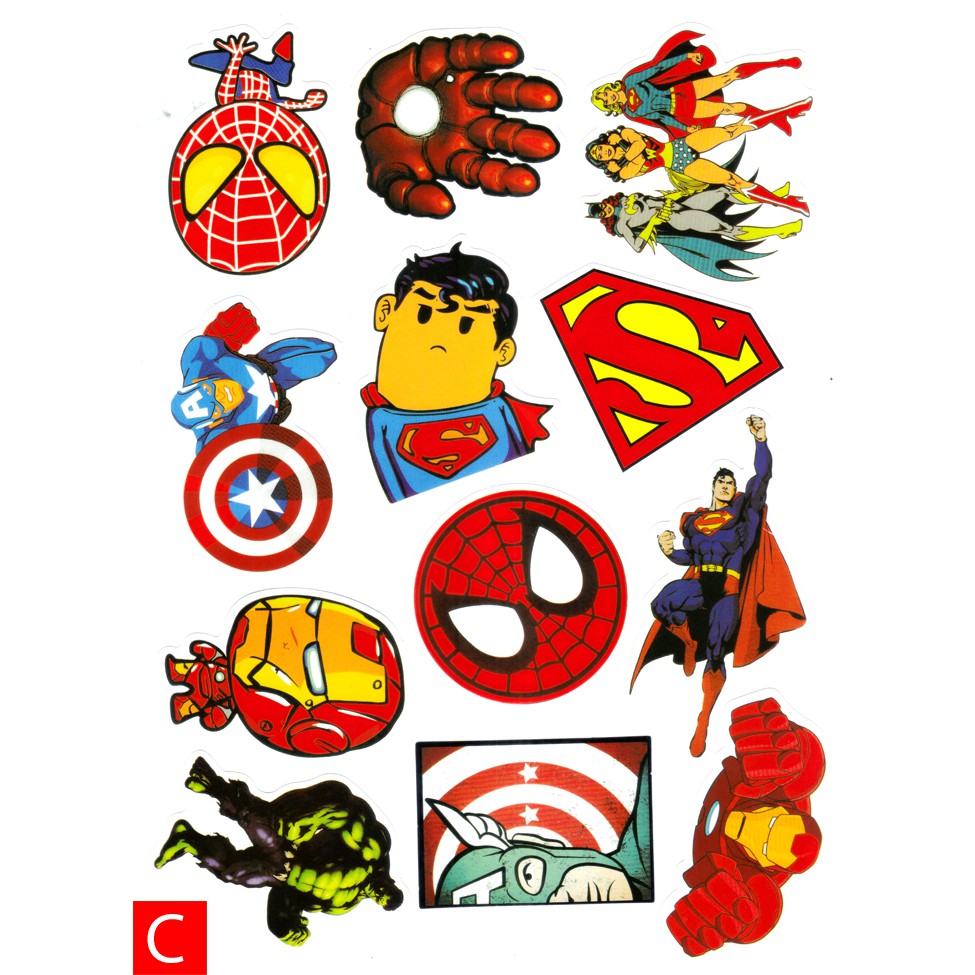 [D926] Tem Siêu Nhân BABY 50 Miếng Sticker Dán Xe, Điện Thoại, Laptop, Vali, Nón Bảo Hiểm, Chất Liệu Chống Thấm Nước