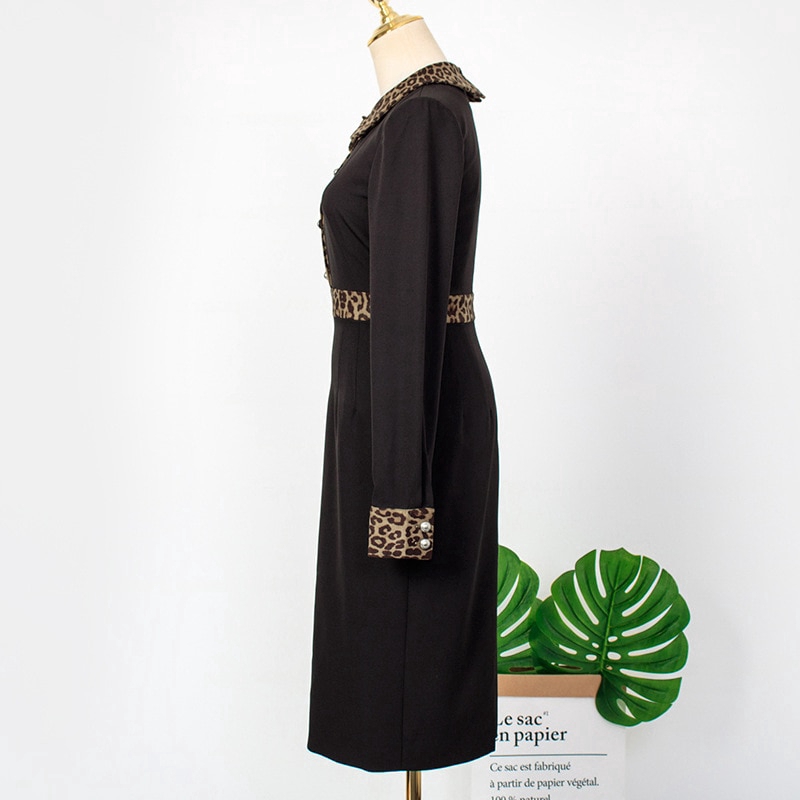 Đầm Cổ Búp Bê In Họa Tiết Da Báo Thời Trang Cho Nữ | BigBuy360 - bigbuy360.vn