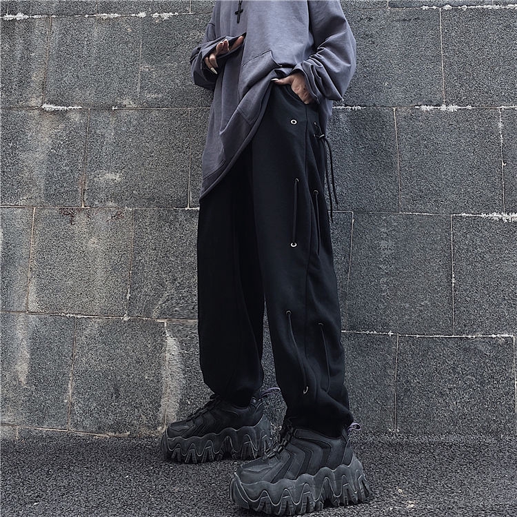 Quần Thể Thao Dáng Rộng Phối Dây Rút Phong Cách Thời Trang Harajuku 237127