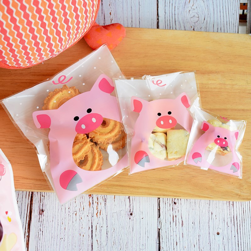 Sét túi nhựa trong suốt dính mép size 7x7cm túi đựng bánh kẹo quà tặng
