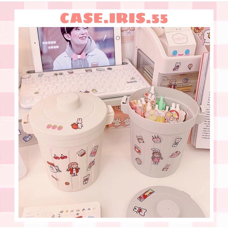 TẶNG STICKER - Thùng rác mini để bàn