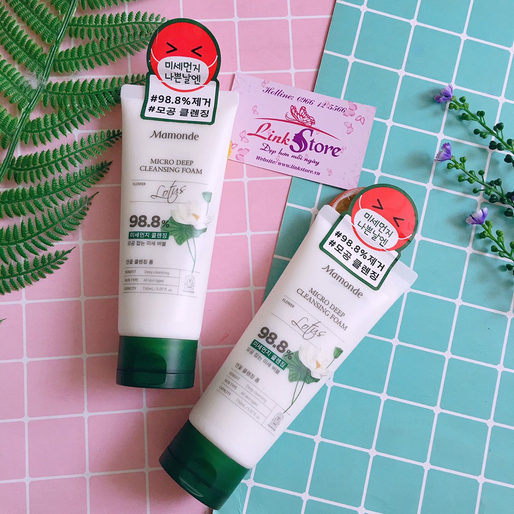 Sữa rửa mặt Mamonde Lotus Micro Deep Cleansing Foam