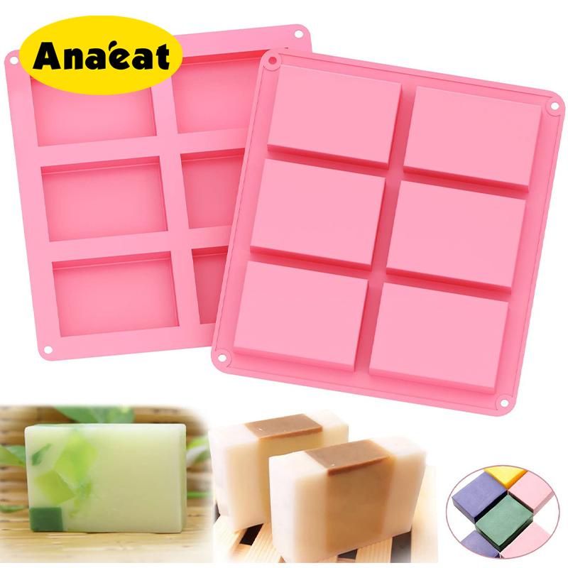 1 khuôn Silicone làm xà phòng hình chữ nhật