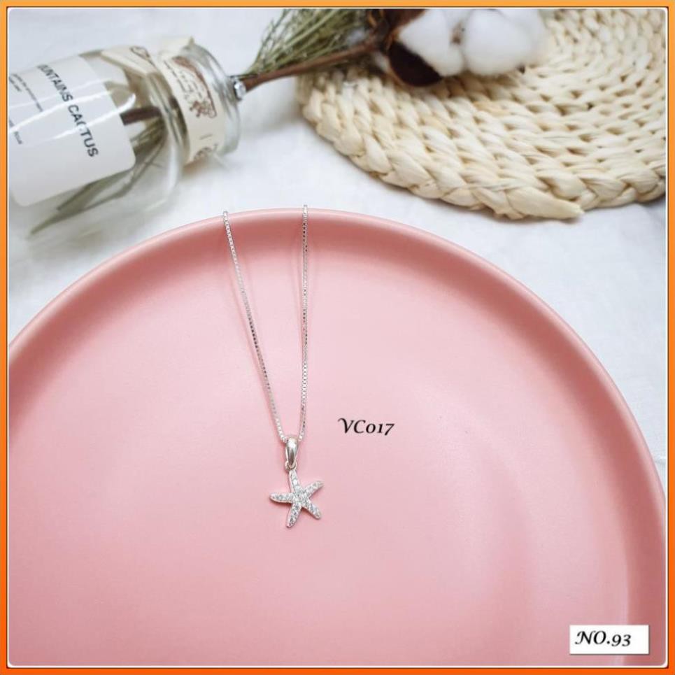 (BẠC CHUẨN)  DÂY CHUYỀN BẠC Ý 925 CHO NỮ MẶT SAO BIỂN PHỤ KIỆN TRANG SỨC CAO CẤP NO.93 VÒNG CỔ NỮ ĐẸP