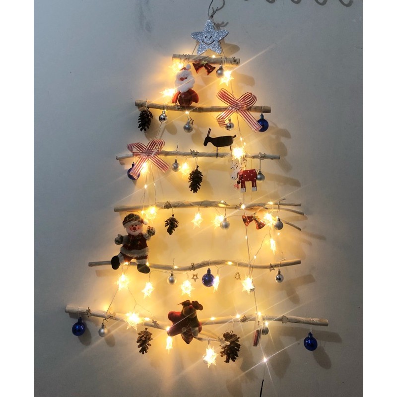 Combo 6 cành cây và dây thừng làm cây thông Noel