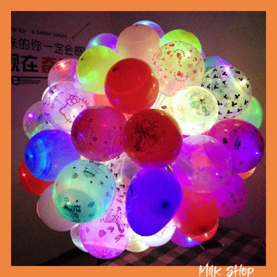 Sỉ bóng bay có đèn phát sáng đủ màu ( gói 50 quả)