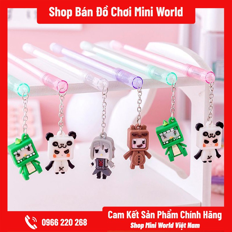 Bút Bi Gel Nắp Gắn Mặt Dây Chuyền Mini World [Gửi Ngẫu Nhiên 1 Chiếc]