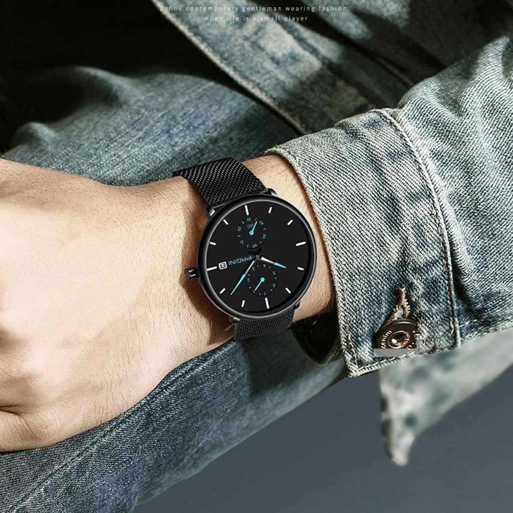 Đồng Hồ Nam PAGINI PA9966 Dây Titanium Thời Trang Cao Cấp - Kim Dạ Quang Có Lịch Ngày Chống Nước Chống Xước cao cấp | BigBuy360 - bigbuy360.vn