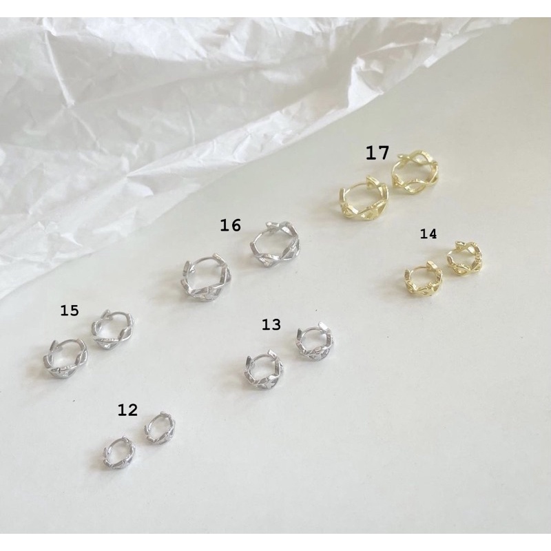 1 CHIẾC khoen tròn nhỏ nhiều mẫu đeo vành tai size nhỏ