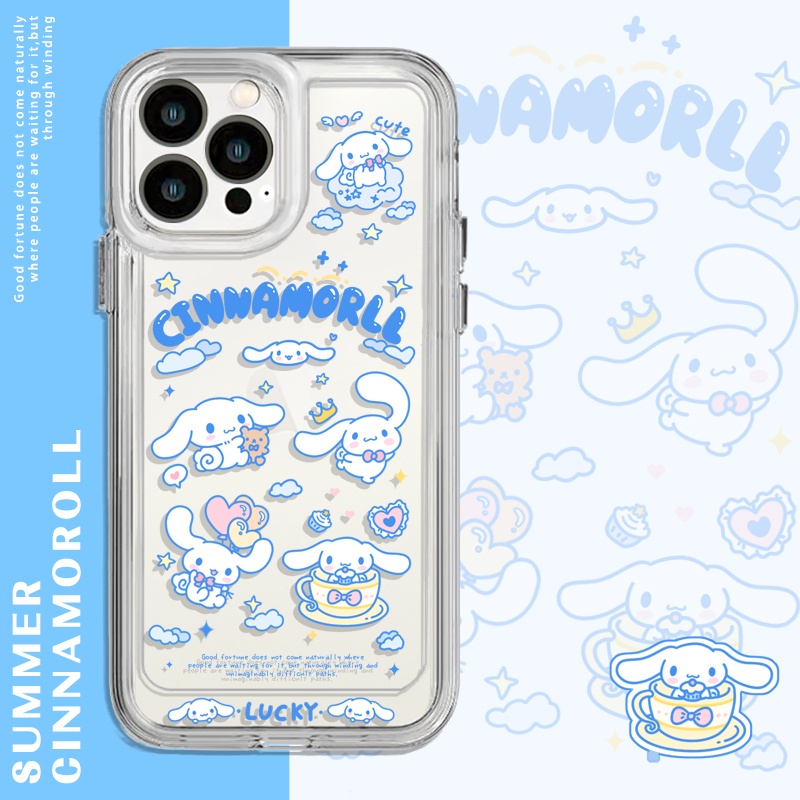 Ốp Điện Thoại Trong Suốt Hình Cinnamoroll / Không Gian Cho iPhone 13 12 11 X XS Pro 7 8 Plus Max XR