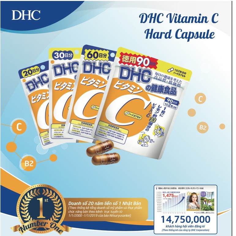 [Mã FMCGMALL - 8% đơn 250K] Viên uống DHC Bổ sung Vitamin C Nhật Bản 40v/gói và 120v/gói | BigBuy360 - bigbuy360.vn