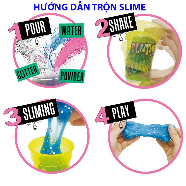 Kit Làm Slime Sắc Màu Vui Nhộn -  Bộ Đồ Chơi Slime Mây Cầu Vồng An Toàn Cho Bé - Smarthome Toys