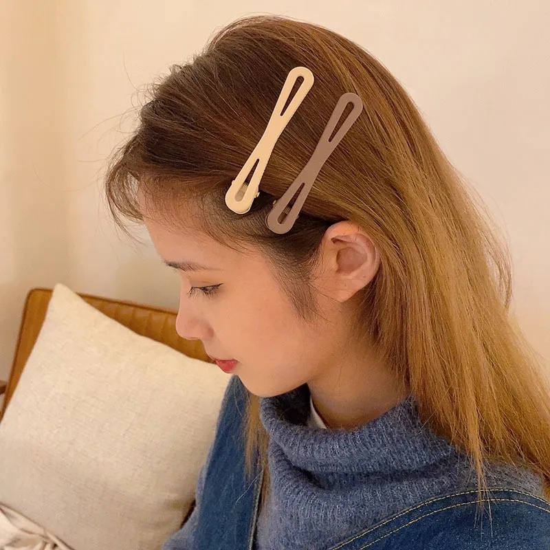 Bộ 4 Kẹp Tóc Màu Cà Phê / Kẹp Tóc Đuôi Ngựa / Kẹp Tóc Đuôi Ngựa Độc Đáo Thời Trang Cho Nữ