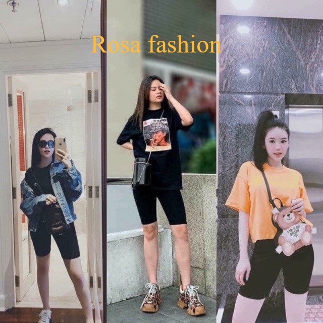 Combo 2 cái Quần legging đùi Hus cuộn tím siêu Hot, Quần biker lửng nữ - có bán lẻ 1 cái - Rosa | BigBuy360 - bigbuy360.vn