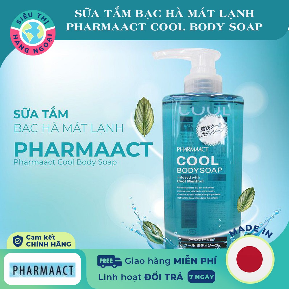 Sữa Tắm Cool Body Soap PHARMAACT 600ml [NỘI ĐỊA NHẬT]