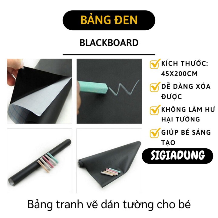 [SGD] Bảng Đen - Bảng Dán Tường Học Tập, Họp Văn Phòng - Giấy Decal Viết Xóa Đươc Cho Bé 5134