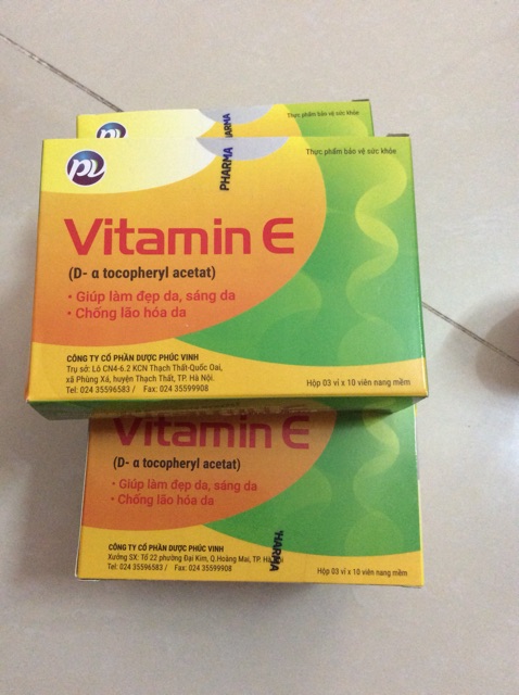 Vitamin E đẹp da, sáng da, chống chảy xệ lão hoá...... hộp 30 viên