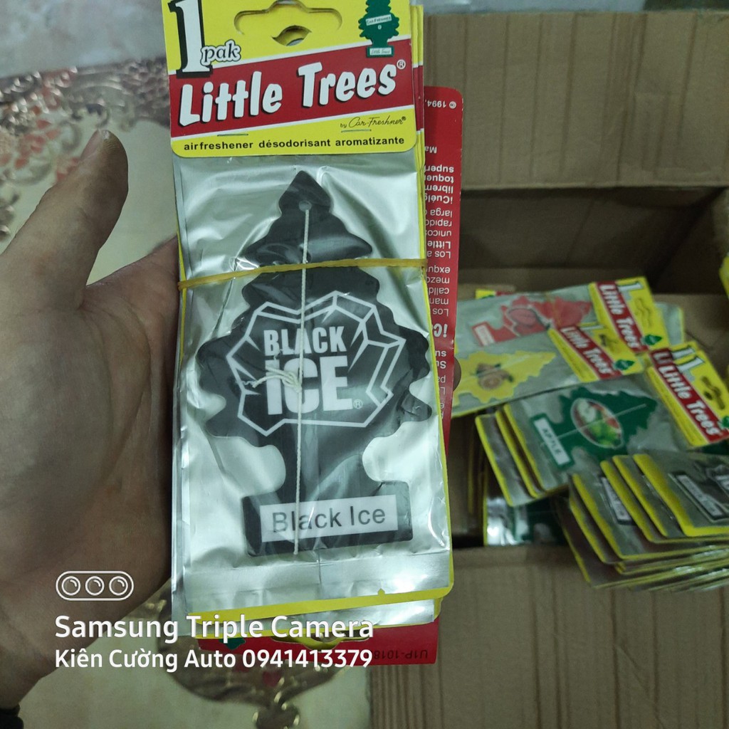 Cây thông thơm Little Trees treo ô tô xe hơi, phòng ngủ, tủ quần áo nhiều mùi hương Cherry, Apple, Black Ice, Vanilla