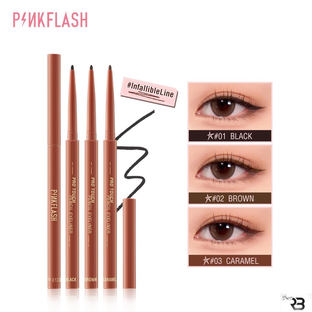PF-E13 PINKFLASH bút chì kẻ mắt gel chống thấm nước lâu trôi E13 30g