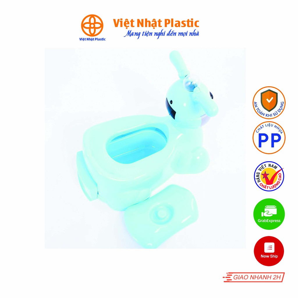 Bô vệ sinh cho bé hình thỏ có nhạc nhựa Việt Nhật Plastic cao cấp 5453