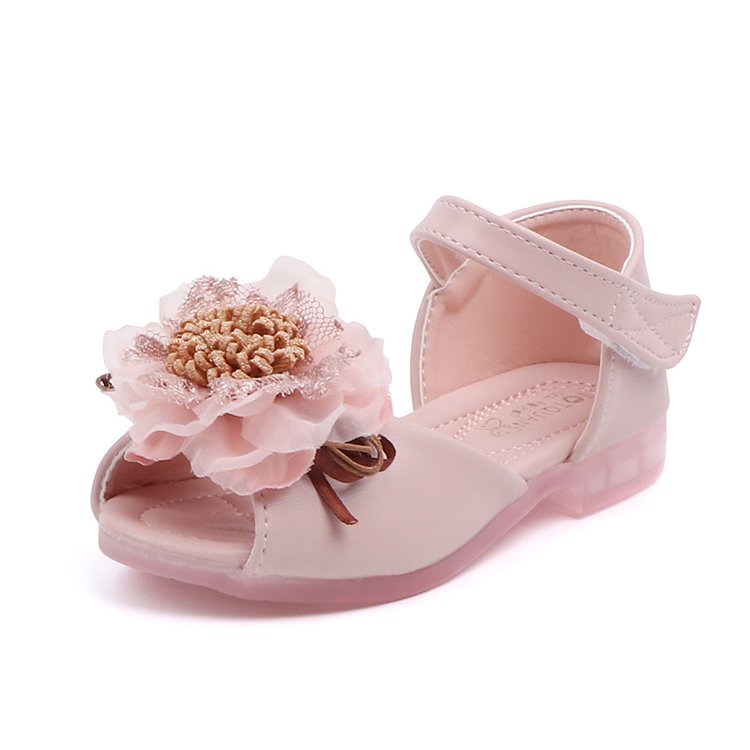 Giày sandal đính hoa xinh xắn dành cho bé gái