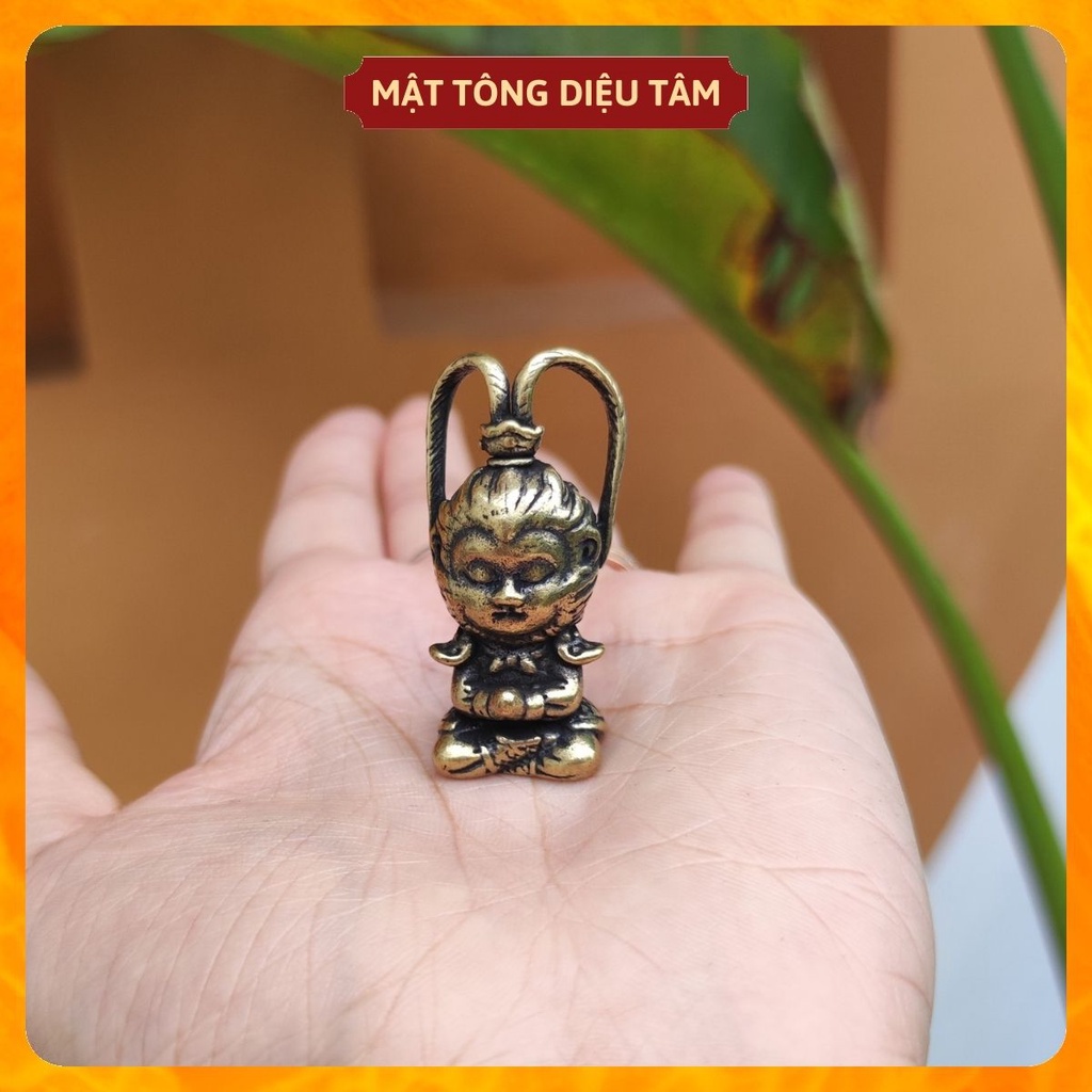Tượng tôn ngộ không tề thiên đại thánh mini bày trang trí bàn trà, bàn làm việc phụ kiện trang trí bể cá tép cảnh