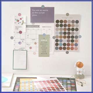 Hình dán trang trí Sticker Morandi basic dot, 1 tờ/ 50 dot