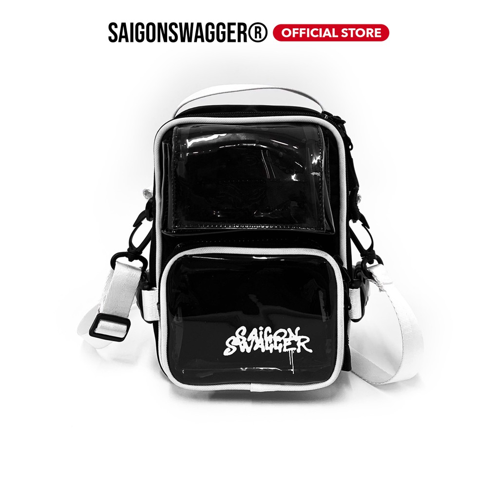 Túi Đeo Chéo Nam, Nữ Nhựa Đen SAIGON SWAGGER® SGS Flexible Plastic Bag