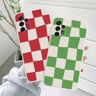 Ốp Điện Thoại Họa Tiết Caro Màu Đỏ Và Xanh Lá Cho OPPO A3 A91 A8 A31 A52 A72 A92 A83 F15 F5 A33 A79 A37 A71 A39 A57 A73