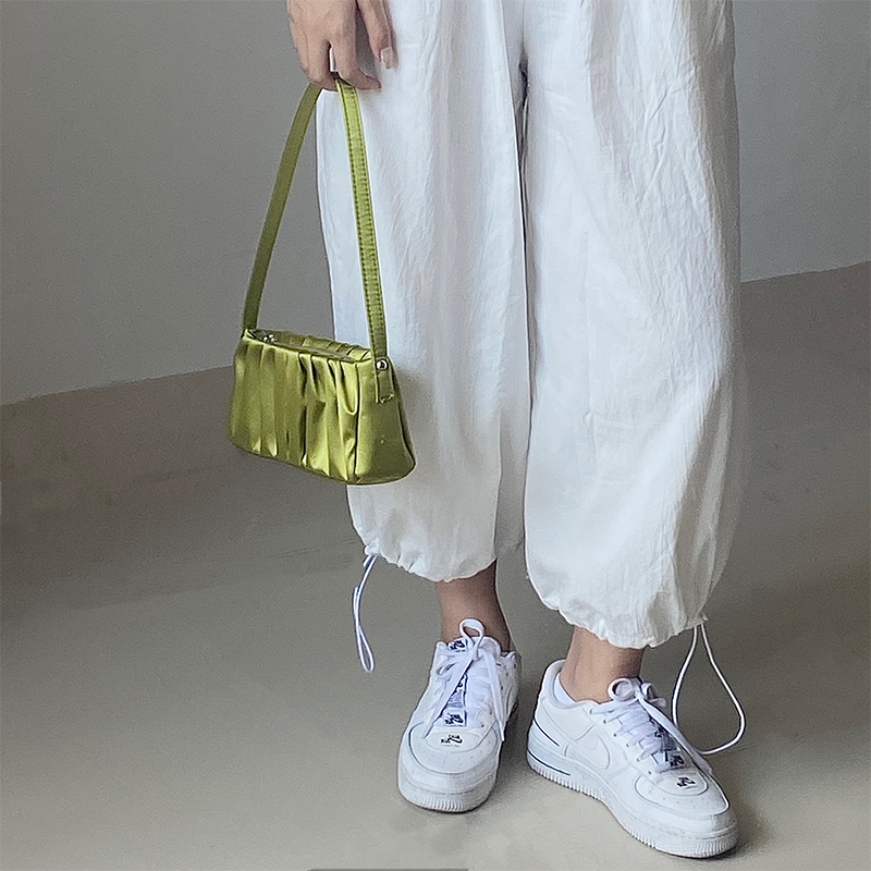 Túi vải xếp ly thời trang cổ điển sang trọng cho nữ