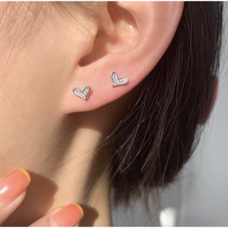 Khuyên tai bông tai tim đá dài bất đối xứng I 2 GIRLS ACCESSORIES I