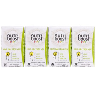 (date 2020) Lốc 4 hộp sữa tiệt trùng Nutriboost kid 110ml/hộp