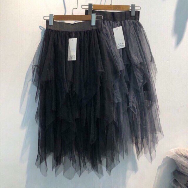 Chân váy voan tầng