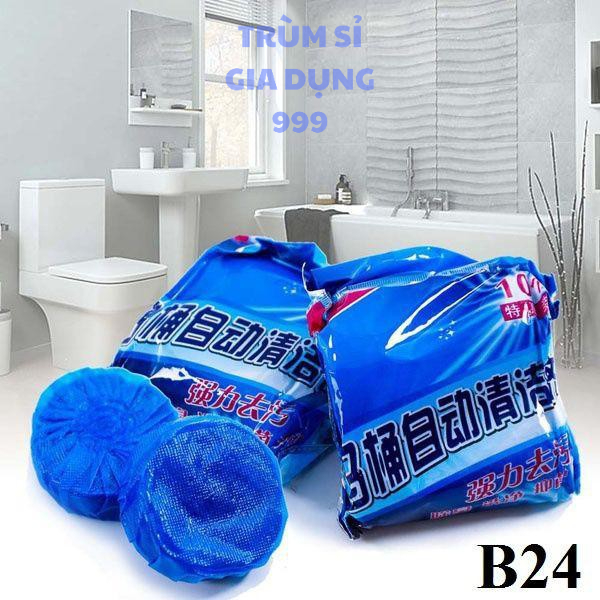 Set 10 viên thả bồn cầu tẩy sạch mảng bám khử mùi Hàn Quốc, viên tẩy bồn cầu gói 10 cục cực kỳ tiện lợi