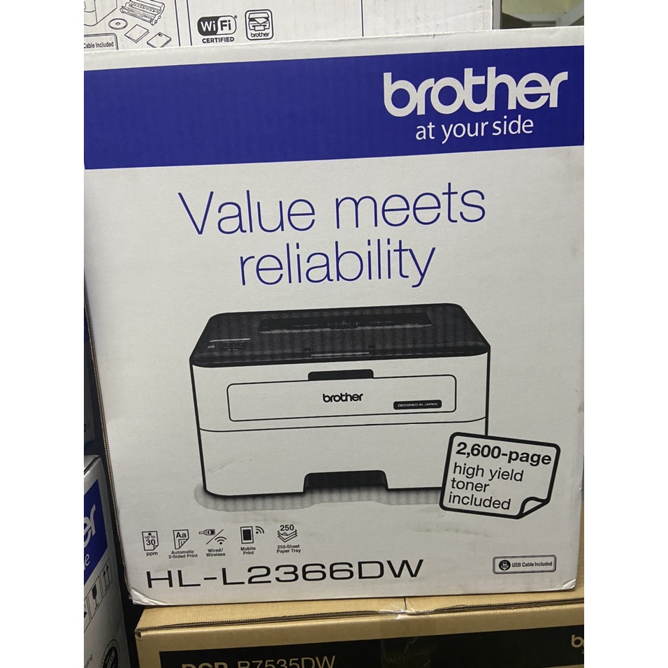 Máy In Laser Brother HL-L2366DW - hàng chính hãng bảo hành 24 tháng - in qua wifi / điện thoại và đảo 2 mặt tự động