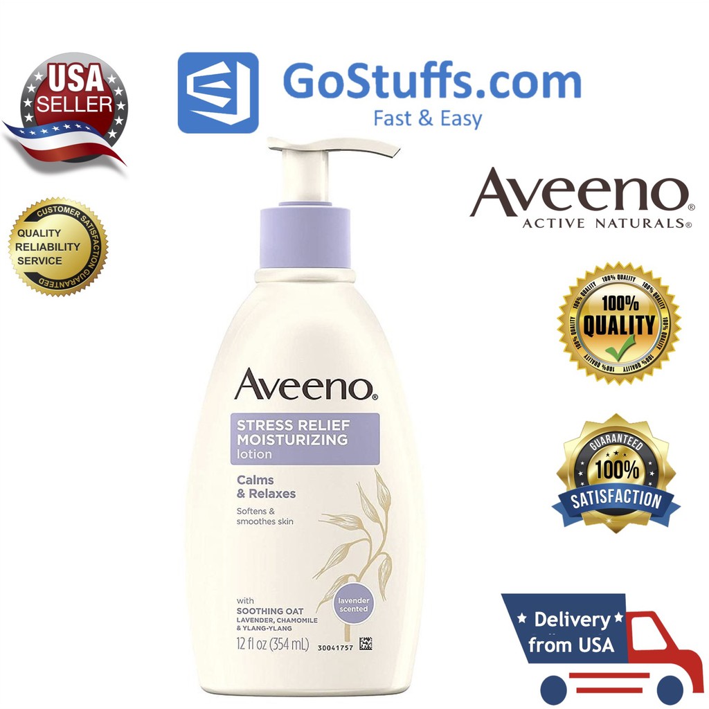 Dưỡng thể dành cho da khô Hương Lavender Aveeno Stress Relief Moisturizing Body Lotion with Lavender 354ml