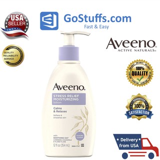 [Hàng Mỹ] Dưỡng thể dành cho da khô Hương Lavender Aveeno Stress Relief Moisturizing Body Lotion with Lavender 354ml